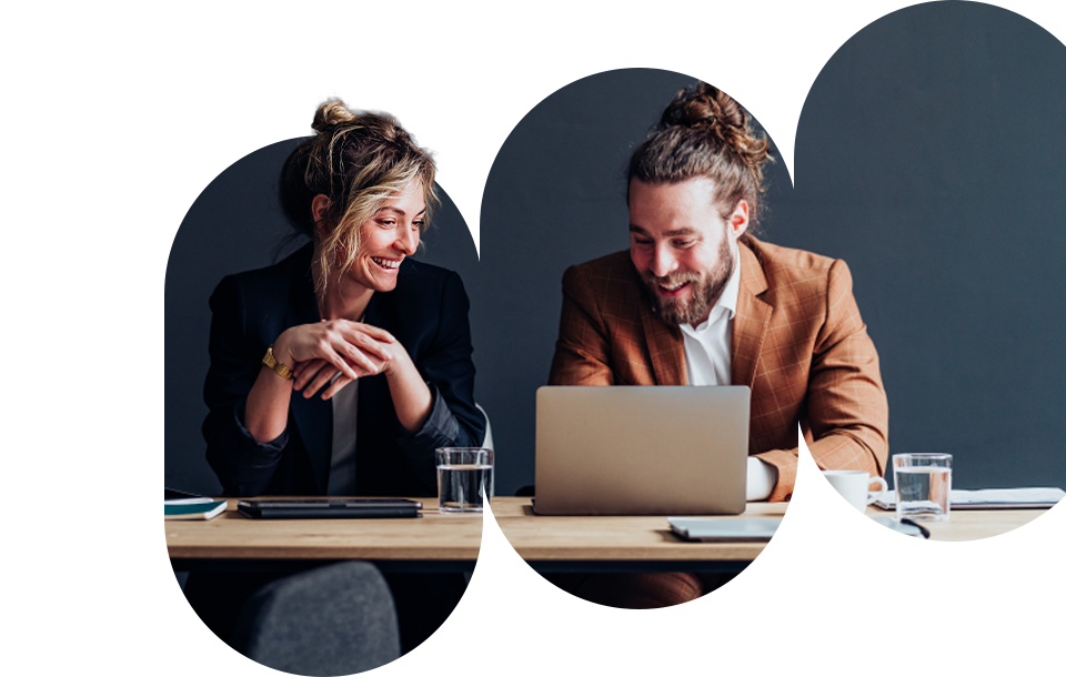 Two colleagues working together