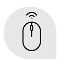 Icon of man working on a PC