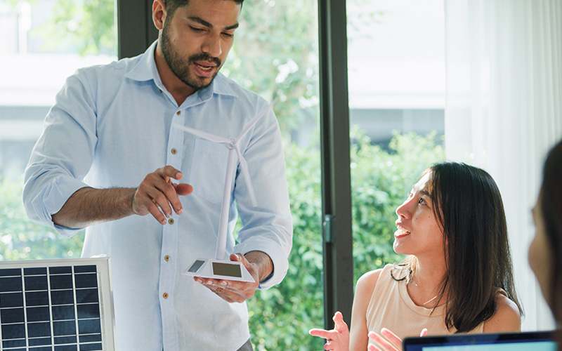 Diverse group meeting