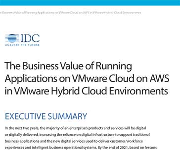VMware Cloud on AWS IDC-casestudy cover