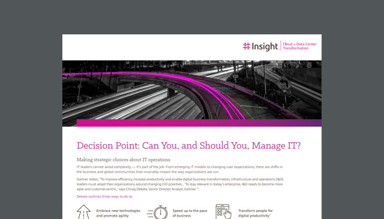 Article Decision Point: Can You, and Should You, Manage IT?   Image