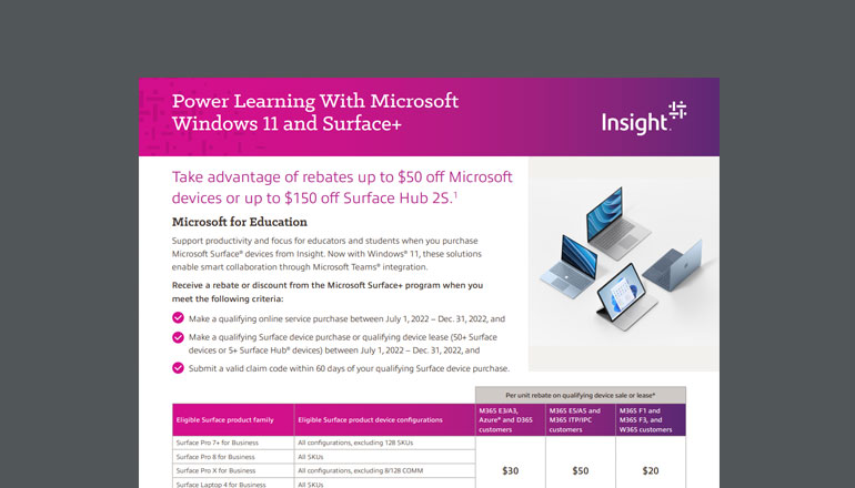 Article Get Learning With Microsoft Windows 11 and Surface+  Image