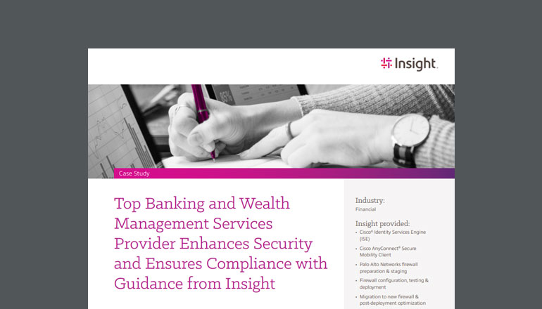 Article Top Banking and Wealth Management Services Provider Enhances Security and Ensures Compliance With Guidance From Insight  Image
