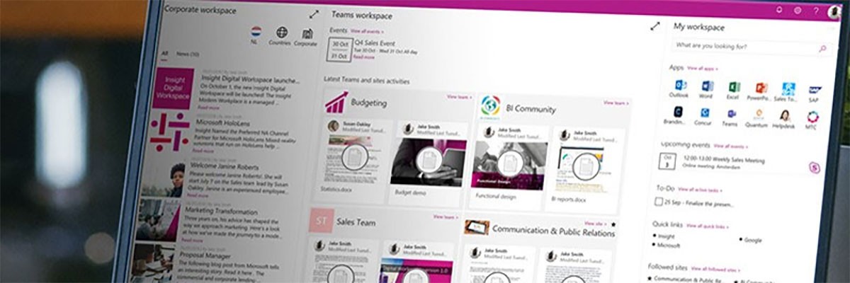 Insight Digital Workspace op een laptop