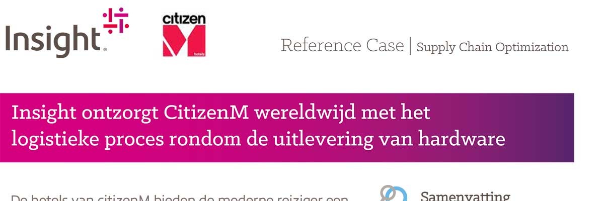 citizenM Reference Case Supply Chain Optimization