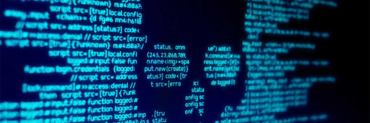 Programma code op een beeldscherm