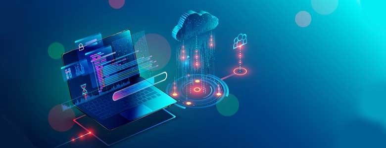 Illustratie van een Chromebook