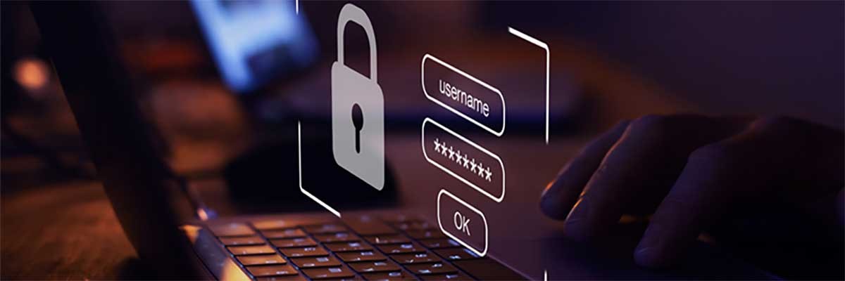 cyberbeveiligingsafbeelding en een laptop