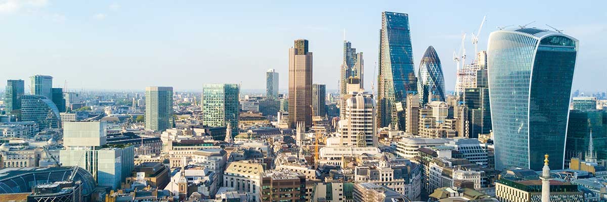 Foto van een zakendistrict