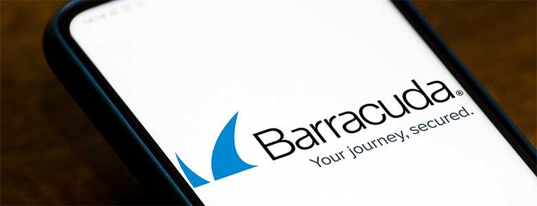 Barracuda cybersecurity op een smartphone