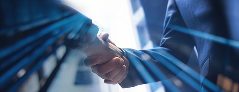 Two men shaking hands