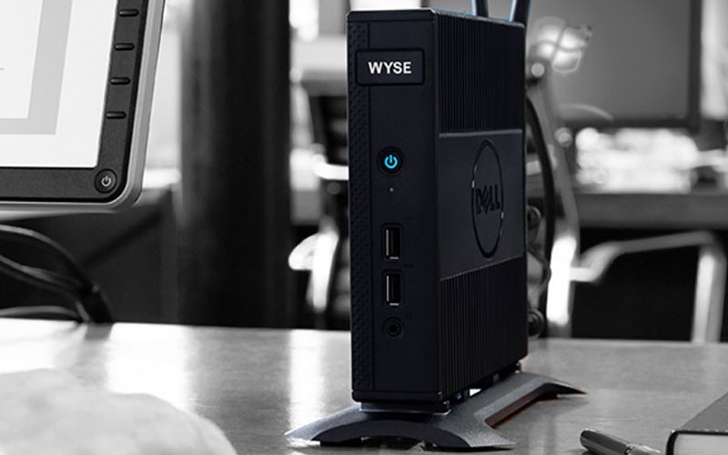 Dell EMC Wyse thin client op een bureau