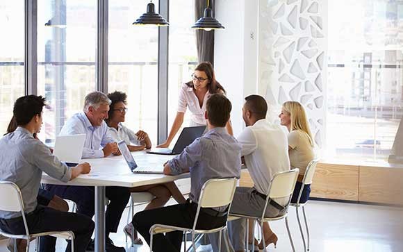 Zaken mensen in een vergadering