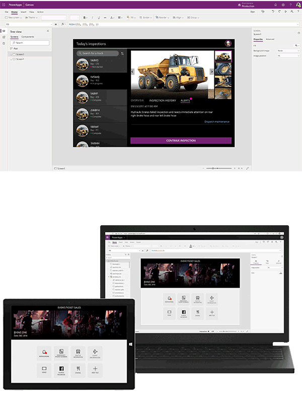 Microsoft Power Apps op devices