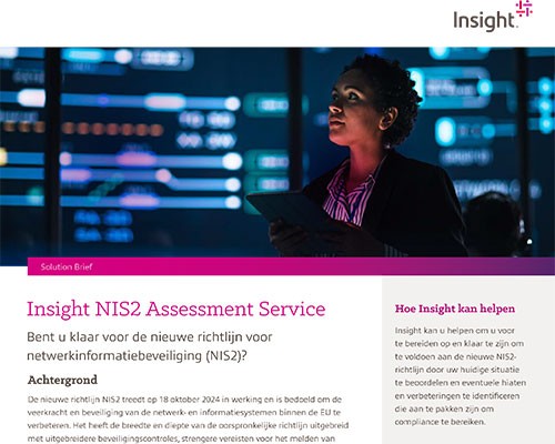 Insight NIS2 Assessment Service Een vouw met een tablet